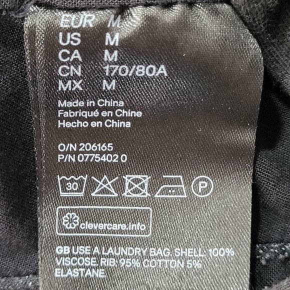 H&M MAMA MATERNITY WEAR BLACK PANTS SIZE MEDIUM WOMEN'S WEAR PREGNANCY COMFORT - Picture 8 of 15